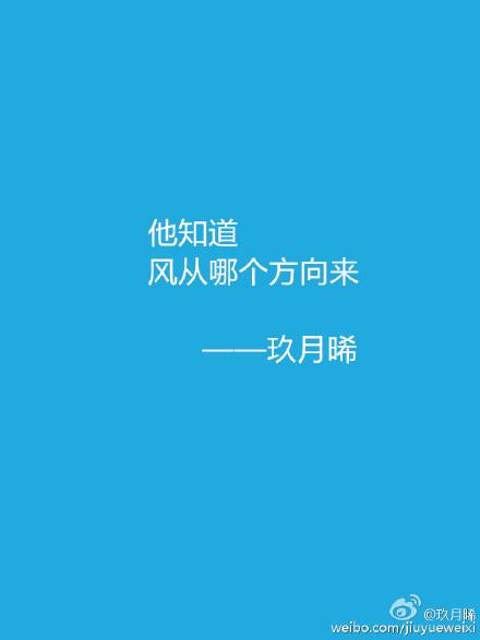 他知道风从哪个方向来经典句子